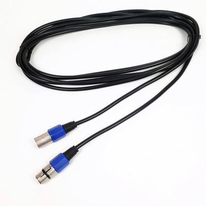 Imagem de Kit 8 Cabo Microfone Xlr Canon Balanceado Macho Femea 5m Metros Mxt