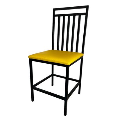 Imagem de Kit 8 Cadeira Reforçada Para Cozinha E Sala Jantar Moderna Eliane Assento Amarelo