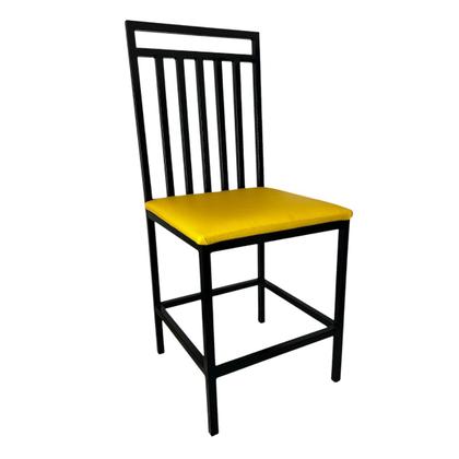 Imagem de Kit 8 Cadeira Reforçada Para Cozinha E Sala Jantar Moderna Eliane Assento Amarelo