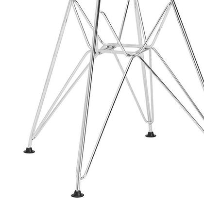 Imagem de Kit 8 cadeiras estofadas Charles Eames Eiffel Botonê com pés de metal cromado