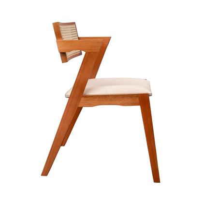 Imagem de Kit 8 Cadeiras Madeira Maciça, Rattan de Fibra 100% Natural e Estofada Verona Espresso Móveis