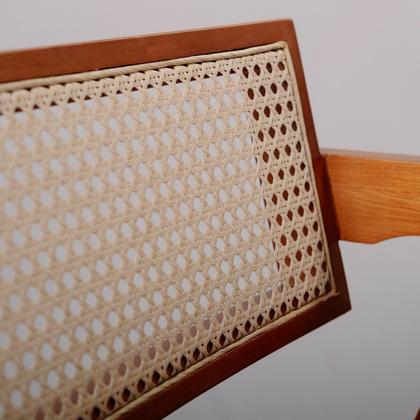 Imagem de Kit 8 Cadeiras Madeira Maciça, Rattan de Fibra 100% Natural e Estofada Verona Espresso Móveis