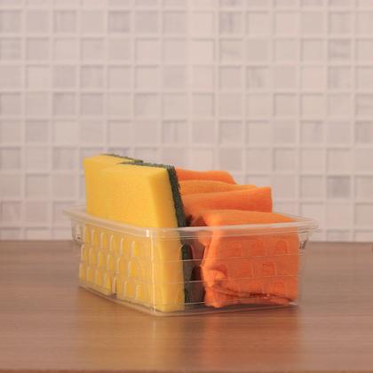 Imagem de Kit 8 Caixas Decorativa Cesto Organizador Multiuso Transp
