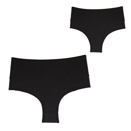 Imagem de Kit 8 Calcinhas Calça Cós Segunda Pele Moda Íntima Feminina