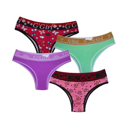 Imagem de Kit 8 Calcinhas De Algodão Femininas Confortáveis Básicas Com Cós