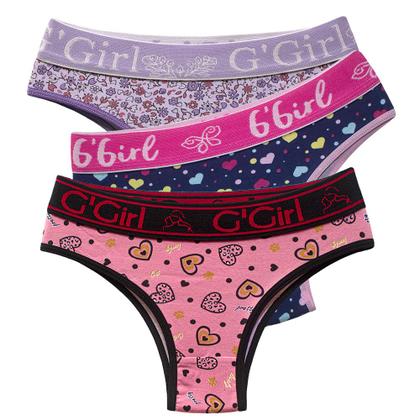 Imagem de Kit 8 Calcinhas De Algodão Femininas Confortáveis Básicas Com Cós