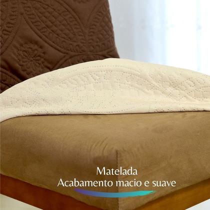 Imagem de Kit 8 Capa de Cadeira Mesa Jantar Matelada Tabaco Exclusivo