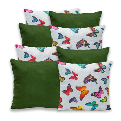 Imagem de Kit 8 Capas de Almofada com Zíper Gorgurinho 40x40cm Lisa e Estampada