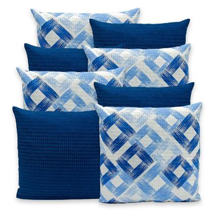 Imagem de Kit 8 Capas de Almofadas Estampadas PIQUET Favinho 40x40 C/ Zíper Decoração Luxo