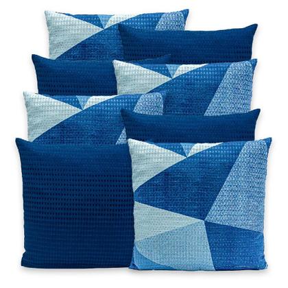 Imagem de Kit 8 Capas de Almofadas Estampadas PIQUET Favinho 40x40 C/ Zíper Decoração Luxo