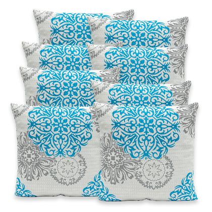 Imagem de Kit 8 Capas de Almofadas Estampadas PIQUET Favinho 40x40 C/ Zíper Decoração Luxo