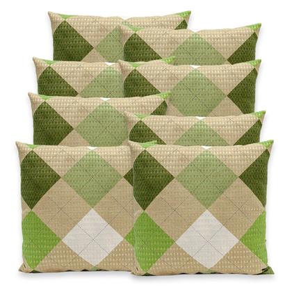 Imagem de Kit 8 Capas de Almofadas Estampadas PIQUET Favinho 40x40 C/ Zíper Decoração Luxo