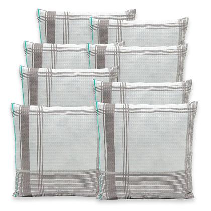 Imagem de Kit 8 Capas de Almofadas Estampadas PIQUET Favinho 40x40 C/ Zíper Decoração Luxo