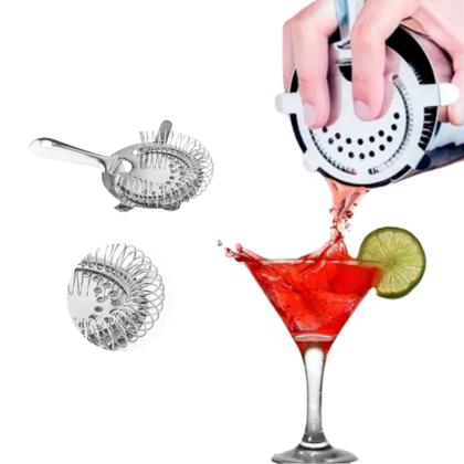 Imagem de Kit 8 Coador Strainer Peneira Profissional 4 Apoios Para Coquetéis Drinks Bartender Bar Restaurante