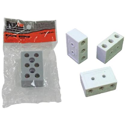 Imagem de Kit 8 Conectores Porcelana Tripolar Fio 10 E 16mm Chuveiro