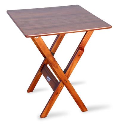 Imagem de Kit 8 Conjunto com Jogo de Mesa 60x60 com 4 Cadeiras Dobráveis - Imbúia