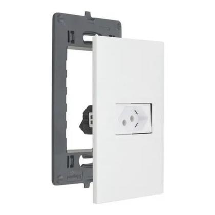 Imagem de Kit 8 Conjunto Tomada 20a 2p+t 4x2 Branca 615081bc Pial Plus+