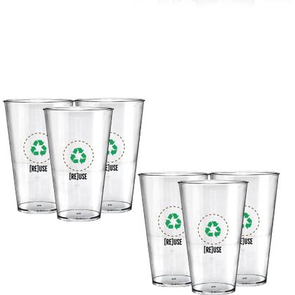 Imagem de Kit 8 Copos Big Drink Eco Reuse Um Copo Krystalon