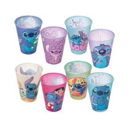 Imagem de Kit 8 copos Stitch 280 ml para lembrancinhas de aniversário colecionável reutilizável resistente