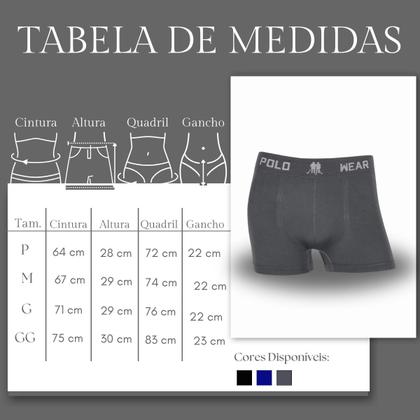 Imagem de Kit 8 Cueca Box Masculino Polo Wear Original Microfibra Basica