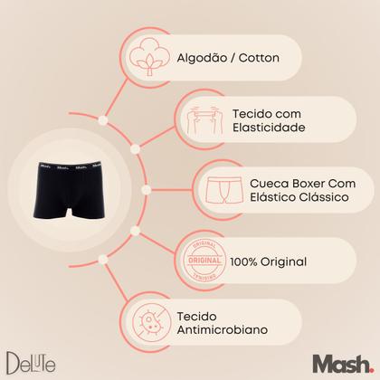 Imagem de Kit 8 Cuecas Boxer Mash Algodão Masculino Adulto Conforto