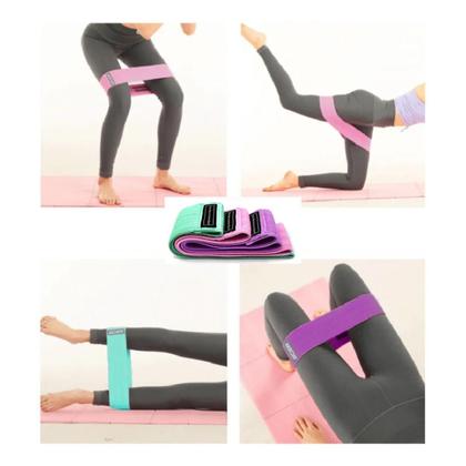 Imagem de Kit 8 Elásticos Faixas De Resistência E Mini Band Exercícios