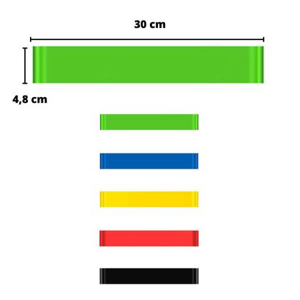 Imagem de Kit 8 Elásticos Mini Band E Faixas De Resistência Muscular