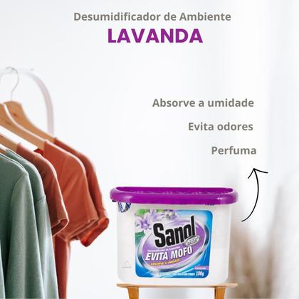 Imagem de Kit 8 Evita Mofo Desumidificador para Casa Sanol 100g