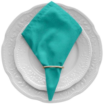 Imagem de Kit 8 Guardanapos de Mesa Posta 40cm X 40cm Com Anéis Tecido Percal 180 Fios