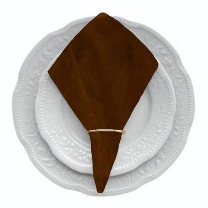 Imagem de Kit 8 Guardanapos de Mesa Posta 40cm X 40cm Com Anel Jacquard Adamascado