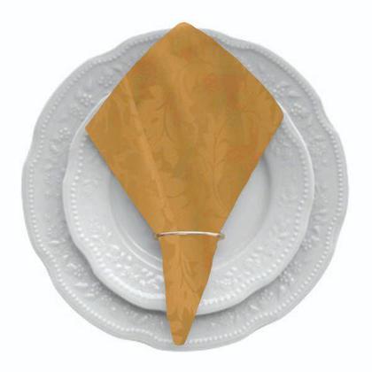 Imagem de Kit 8 Guardanapos de Mesa Posta 40cm X 40cm Com Anel Jacquard Adamascado