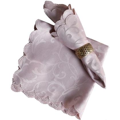Imagem de Kit 8 Guardanapos Jacquard 40X40Cm Acabamento Ultrassonic