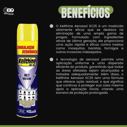 Imagem de Kit 8 Inseticidas Kellthine Mata Escorpião Dengue Insetos