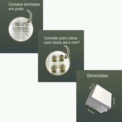 Imagem de Kit 8 Interruptor Simples 250v Branco Tramontina 57217006