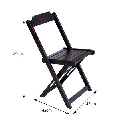 Imagem de Kit 8 Jogos de Mesa Dobravel com 2 Cadeiras de Madeira 70x70 Ideal para Bar e Restaurante - Tabaco