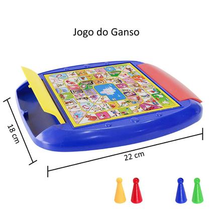Imagem de Kit 8 jogos em 1 Adulto e Infantil para família com Xadrez Dama Art Brink