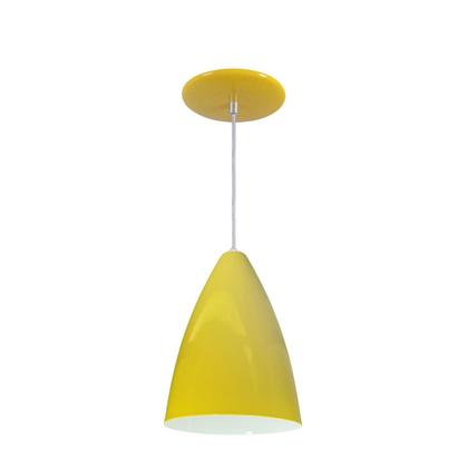 Imagem de Kit 8 Luminária Pendente Bala Nova Com Interior Branco Brilho Com Fiação 110/220v