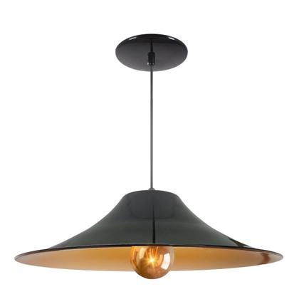 Imagem de Kit 8 Luminária Pendente Chapéu Chinês Com Interior Cobre Com Fiação 110/220v