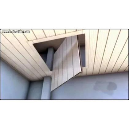 Imagem de Kit 8 Moldura Alçapão Forro Pvc Branco 60x60cm