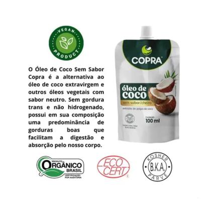 Imagem de Kit 8 Óleo de Coco Extravirgem Copra Pouch 100ml