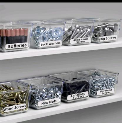 Imagem de Kit 8 Organizadores Multiuso para Gavetas, Armários, Geladeiras, Pote Acrílico Cristal Acrimet 970