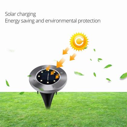 Imagem de Kit 8 ou 4 Peças Luminária Luz Solar Espeto Acionamento Automático ao Anoitecer Á prova D'Água Jardim Decoração