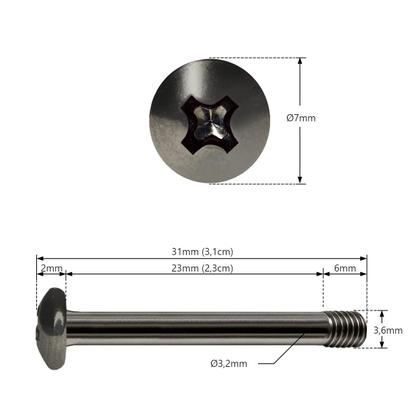 Imagem de Kit 8 Parafuso Cooler Fan Longo 32mm Parafuso Comprido Fan
