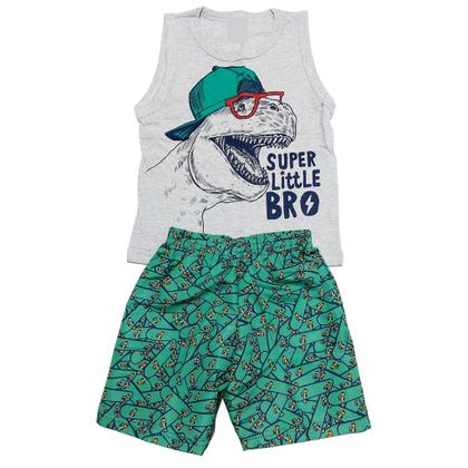 Imagem de Kit 8 Peças 4 Conjuntos Infantil Menino Verão Roupa Criança Qualidade Premium