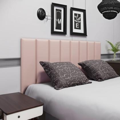 Imagem de Kit 8 Peças Cabeceira Estofada Modular 60x20 Cama Queen