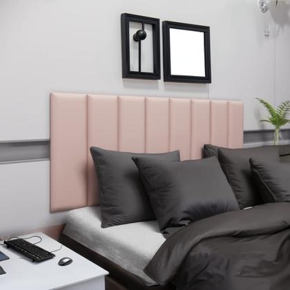Imagem de Kit 8 Peças Cabeceira Estofada Modular 60x20 Cama Queen