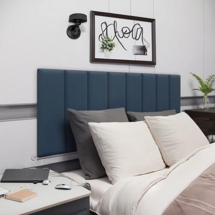 Imagem de Kit 8 Peças Cabeceira Estofada Modular 60x20 Cama Queen