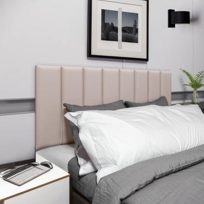 Imagem de Kit 8 Peças Cabeceira Estofada Modular 60x20 Cama Queen