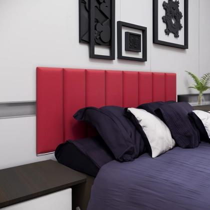 Imagem de Kit 8 Peças Cabeceira Estofada Modular 60x20 Cama Queen