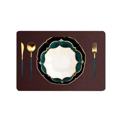 Imagem de Kit 8 Peças Jogo Americano Sousplat Retangular Mesa Posta